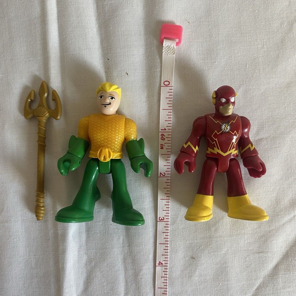 The Flash And Aqua man Action Figures 3” Tall